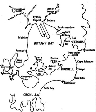 Location map of the Botany Bay region. 